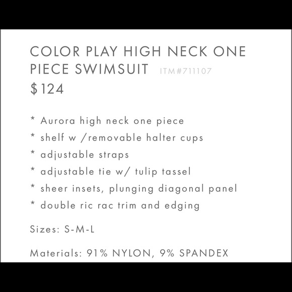 NWT BECCA Swim Color Play One Piece Swimsuit - Picture 3 of 3